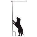Evergreen Dog Garden Flag Stand, 44", Black Metal