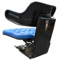 Tractor Seat Blue with Slide & Suspension
