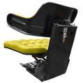 Universal Tractor Seat Yellow with Slide & Suspension
