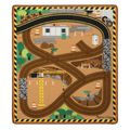 Construction Truck Activity Rug with Vehicle Set