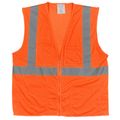 ANSI Class 2 Type R Vest, HI-VIS Orange, Large