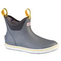 XTRATUF 6" Mens Ankle Deck Boot, Gray/Yellow, 9