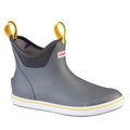 XTRATUF 6" Mens Ankle Deck Boot, Gray/Yellow, 11