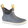 XTRATUF 6" Mens Ankle Deck Boot, Gray/Yellow, 12