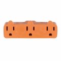 Eaton&reg; 15A Three Outlet Cube Tap - Orange