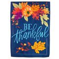 Be Thankful Linen Garden Flag