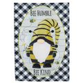 Bee Humble Bee Kind Gnome Garden Flag