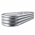 Galvanized Oval Planter Bed 6 feet by 3 feet by 12 inches