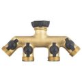 Brass Manifold Faucet Connector 4-Way GB9114A
