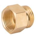 Brass Double Connector-Male-Female 3/4 in. NH (M) x 3/4 in. NPT (F)