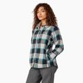 Dickies Womens Flannel Hooded Shirt Jacket XL