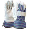 Mens Split Leather Palm Gloves Large