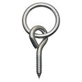 National Hardware 3/8 in. x 3-1/2 in. Zinc Hitch Ring with Screw Eye
