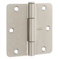 National Hardware 3-1/2 in. Satin Nickel Squeak Guard Door Hinge, 1/4 in. Radius