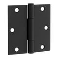 National Hardware 3-1/2 in. Matte Black Square Squeak Guard Door Hinge