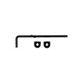 National Hardware 1/2 in. x 12 in. Black Cane Bolt