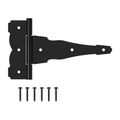 National Hardware 10 in. Black Decorative T-Hinge