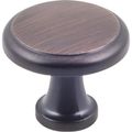 Hardware Resources 1-3/16 in. Brushed Oil-Rubbed Bronze Cabinet Knob, 4-Pack