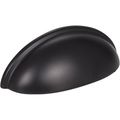 Hardware Resources 3-11/16 in. Matte Black Cabinet Cup Pull