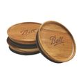 Ball 3-Piece Wide Mouth Acacia Wood Mason Jar Lids