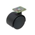 Shepherd 2 in. Black Nylon Twin Wheel Swivel Caster