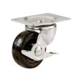 Shepherd 3 in. Plate Mount Swivel Caster with Side Brake