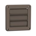 Lambro 4 in. Brown Plastic Louvered Vent Hood