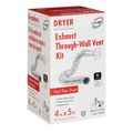 Lambro 4 in. x 5 ft. White Plastic Louvered Dryer Vent Kit