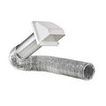 Lambro 4 in. x 8 ft. White Clothes Dryer Wall Hood Vent Kit