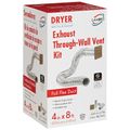 Lambro 4 in. x 8 ft. Brown Plastic Louvered Dryer Vent Kit