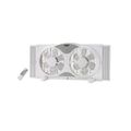 PowerZone 9 in. Reversible Twin Window Fan