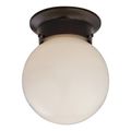 Boston Harbor 1-Light Flush Mount Ceiling Fixture, Oil Rubbed Bronze