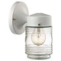 Boston Harbor 1-Light White Wall Mount Porch Light Fixture