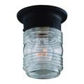 Boston Harbor 1-Light Black Porch Light Fixture