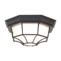 Boston Harbor Black Outdoor LED Flush Mount Ceiling Fixture