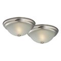 Boston Harbor 13 in. 2-Light Brushed Nickel Flush Mount Ceiling Fixture