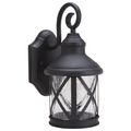 Boston Harbor 1-Light Black Outdoor Wall Lantern