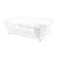 Simple Spaces White Dish Drainer with Basket