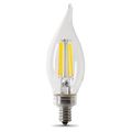 Feit Electric 40 W Equivalent Flame Tip Dimmable Candelabra LED Bulb, 2-Pack