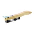 ProSource 4 x 16 Shoe Handle Steel Wire Brush with Scraper