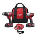 Milwaukee 2-Piece 18 V Cordless Compact Tool Combo Kit