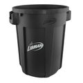 The Libman Company 32 gal. Black Trash Can with Lid