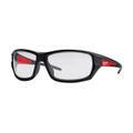 Milwaukee Red and Black Frame Clear Safety Glasses