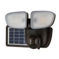 Cooper Lighting 700 Lumen Twin 180-Degree Bronze Solar Motion Flood Light