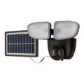 Cooper Lighting 1,500 Lumen Twin Head 180 Degree Bronze Solar Motion Security Floodlight