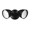 Globe Electric Twin Switch-Wired Black Heavy Duty Security Flood Light