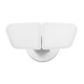 Globe Electric 2200 Lumen White Twin Head Dusk-to-Dawn Wired Security Flood Light