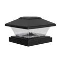 Boston Harbor 4-Piece Black Solar Post Cap Light