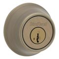 Kwikset Single Cylinder Antique Brass Deadbolt