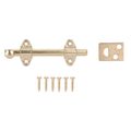 Mintcraft 4 in. Brass Plated Surface Bolt